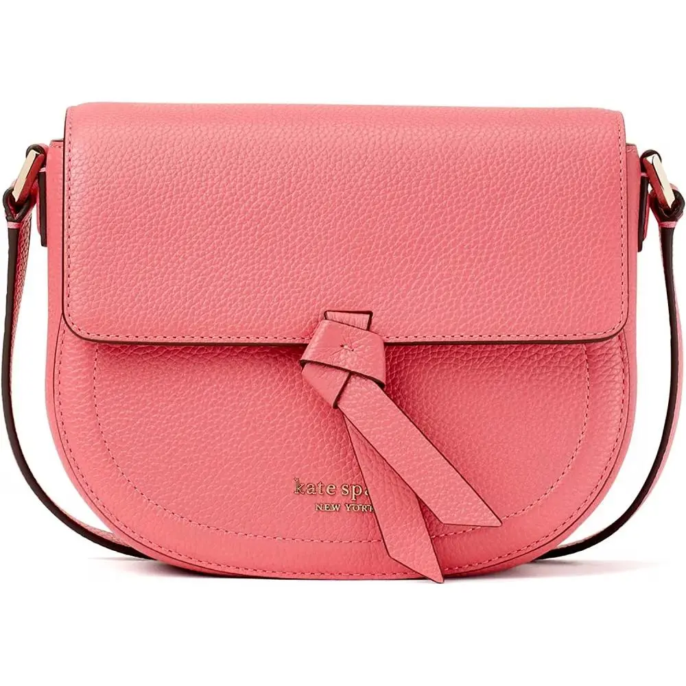 Kate Spade Knott Medium Saddle Bag PXR00507 Red Currant Crossbody Purse