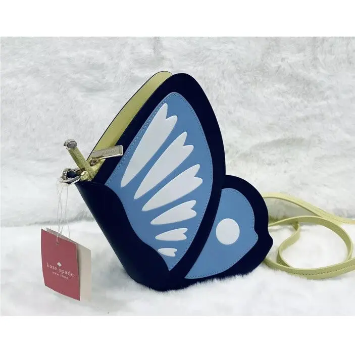 Kate Spade Bonnie Butterfly Crossbody Novelty Bag Blue Multi Enchanted Fores