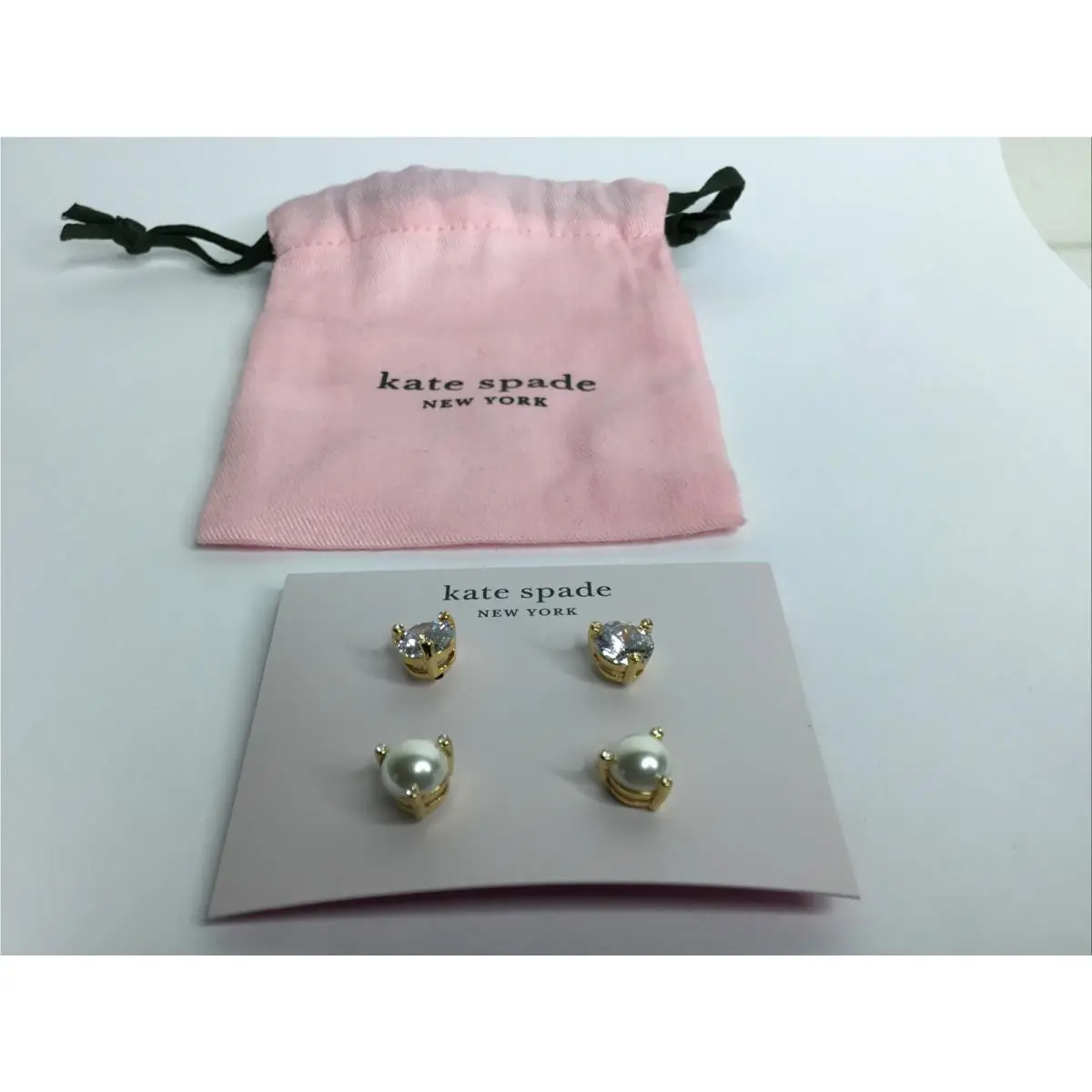 Glamorous `rise and Shine` Stud Earrings-2 Pairs Bnew by Kate Spade