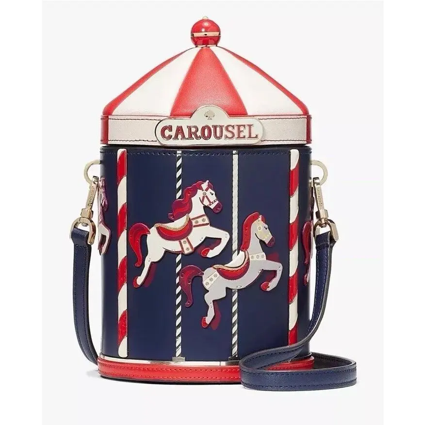 Kate Spade Carousel Crossbody Bag Merry Go Round 3D Winter Wonders Horses KE578