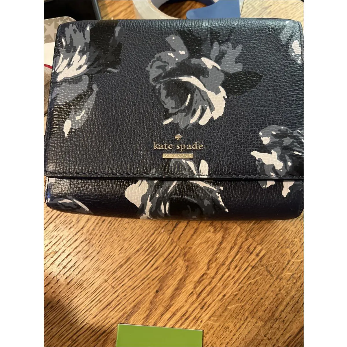 Kate Spade Mini Emelyn Briar Lane Gala Floral Blue Multi Crossbody Purse