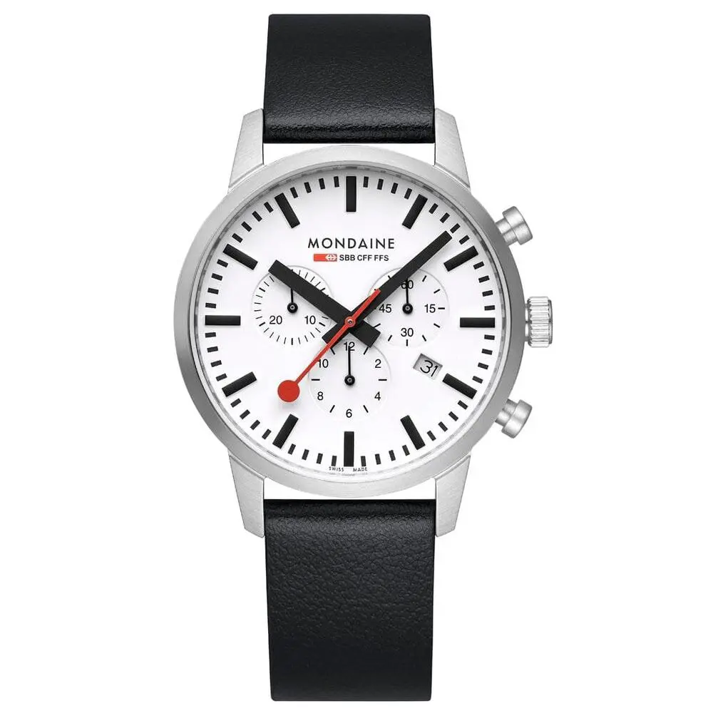 MSD.41411.LBV Neo Chronograph 41 mm Steel Leather Quartz Men`s Watch by Mondaine