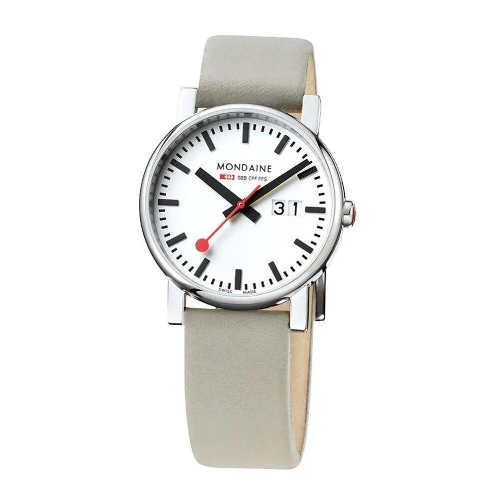 A627.30303.11SBK Evo Taupe Leather 40 MM Quartz Men`s Wrist Watch by Mondaine