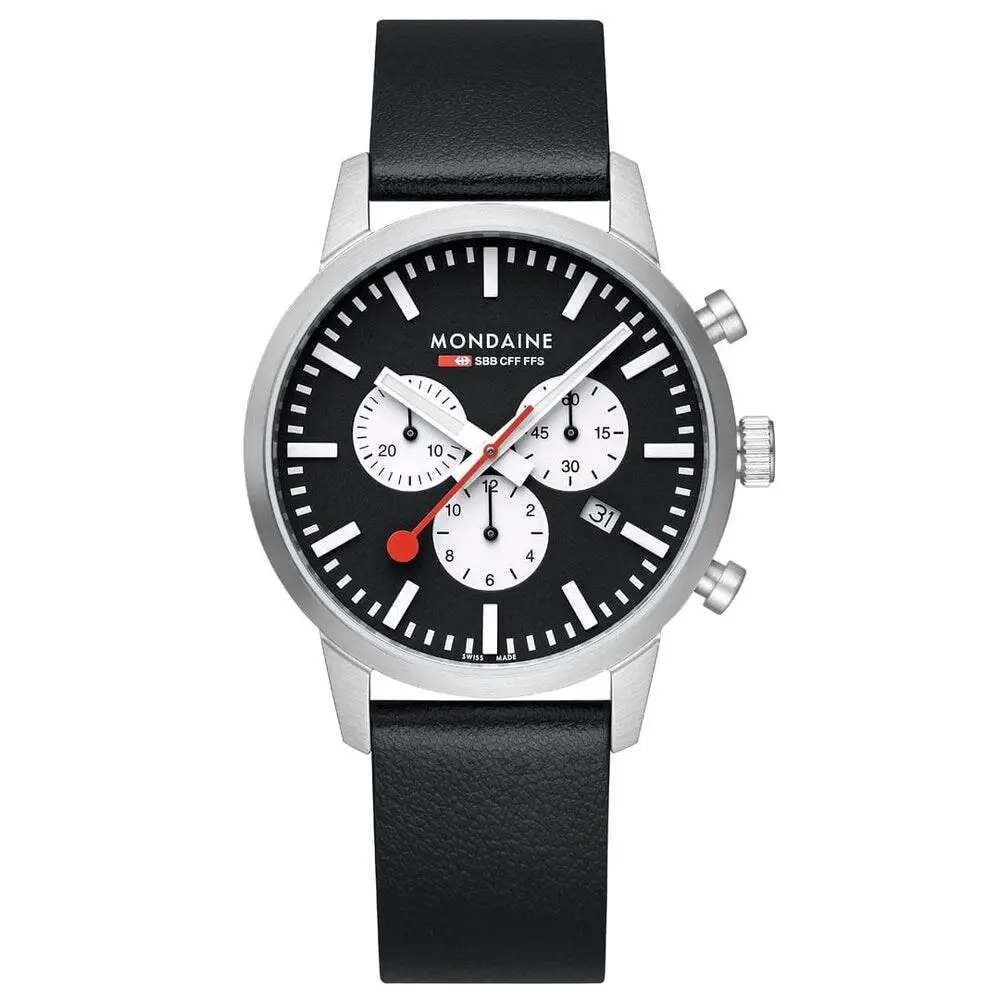 MSD.41420.LBV Neo Chronograph 41 mm Steel Leather Quartz Men`s Watch by Mondaine