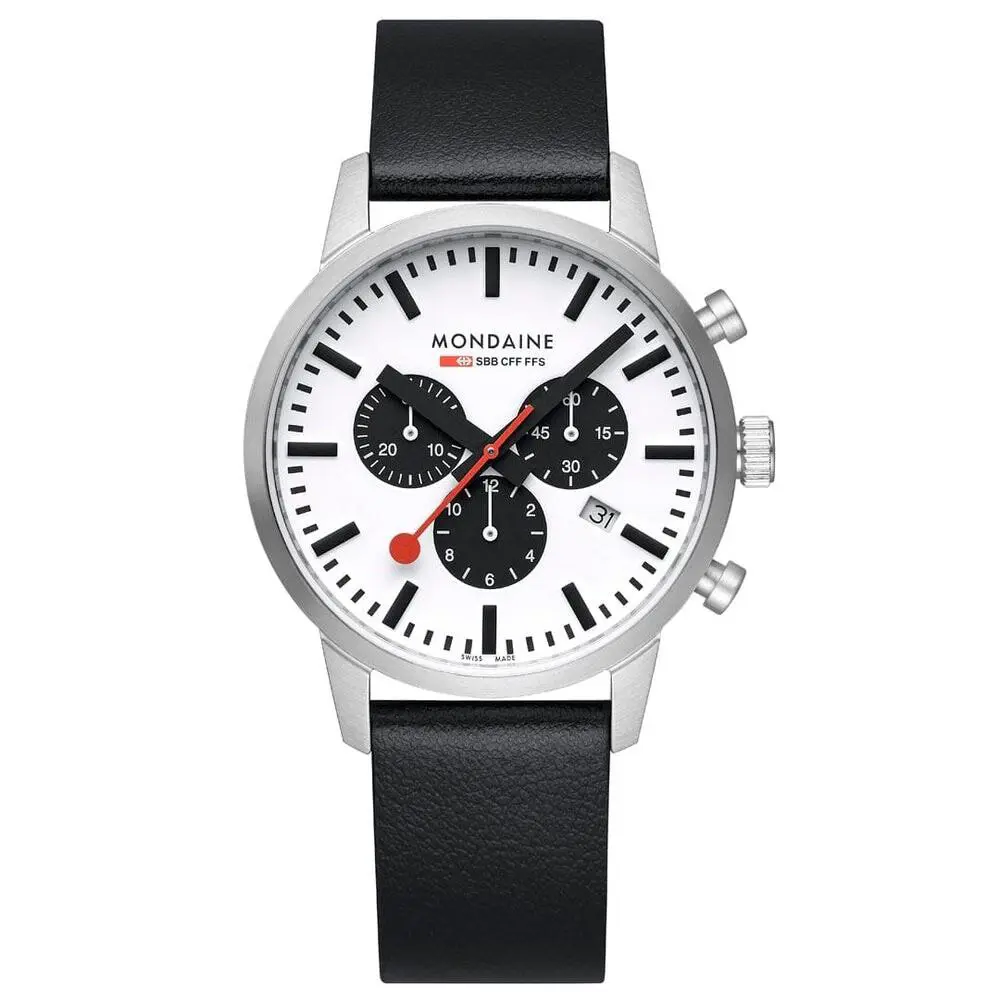 MSD.41410.LBV Neo Chronograph 41 mm Steel Leather Quartz Men`s Watch by Mondaine