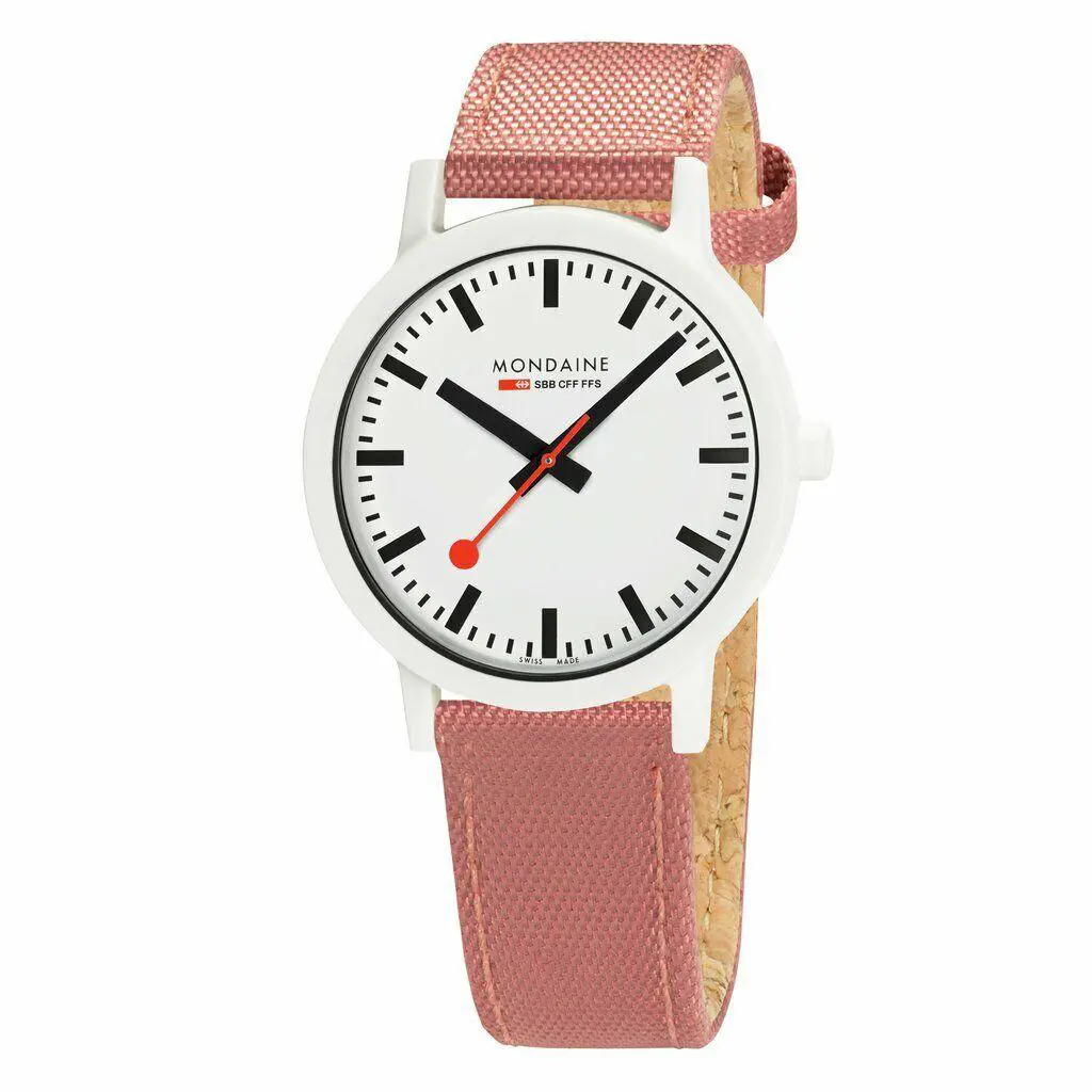 MS1.41111.LP Essence Eco Friendly White Case 41mm Quartz Wrist Watch by Mondaine
