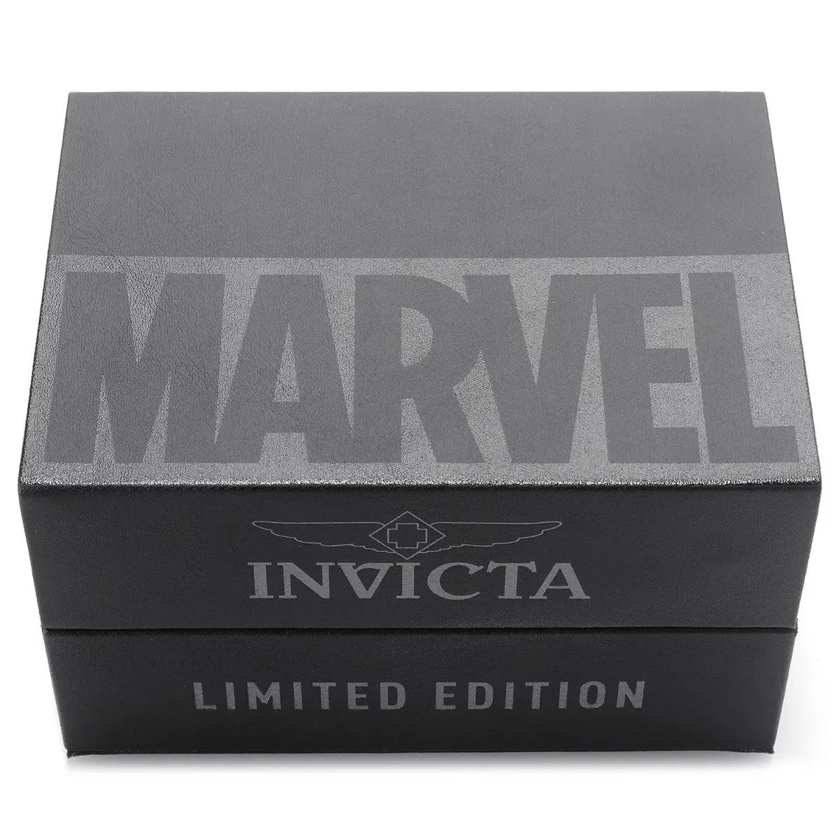 Invicta Marvel Black Panther Men`s 46mm Limited Ed Swiss Chronograph Watch 34682 - Dial: Gray, Multicolor, Purple, White, Band: Black, Bezel: Silver