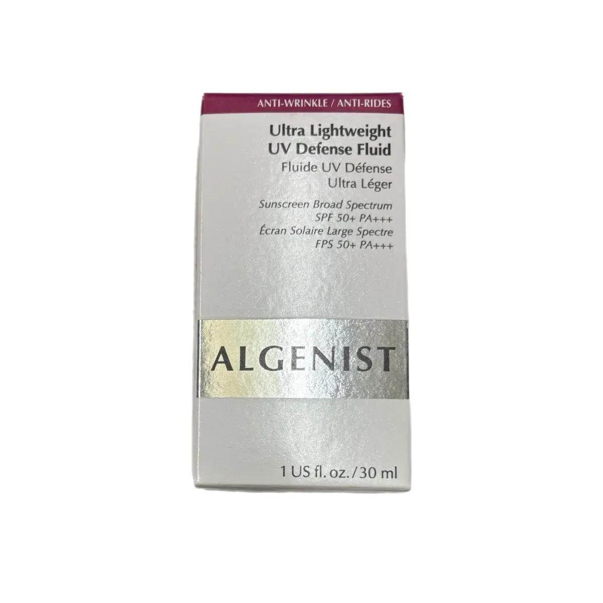 Lot of 2  Ultra Lightweight UV Defence Fluid Spf 50 1oz by Algenist