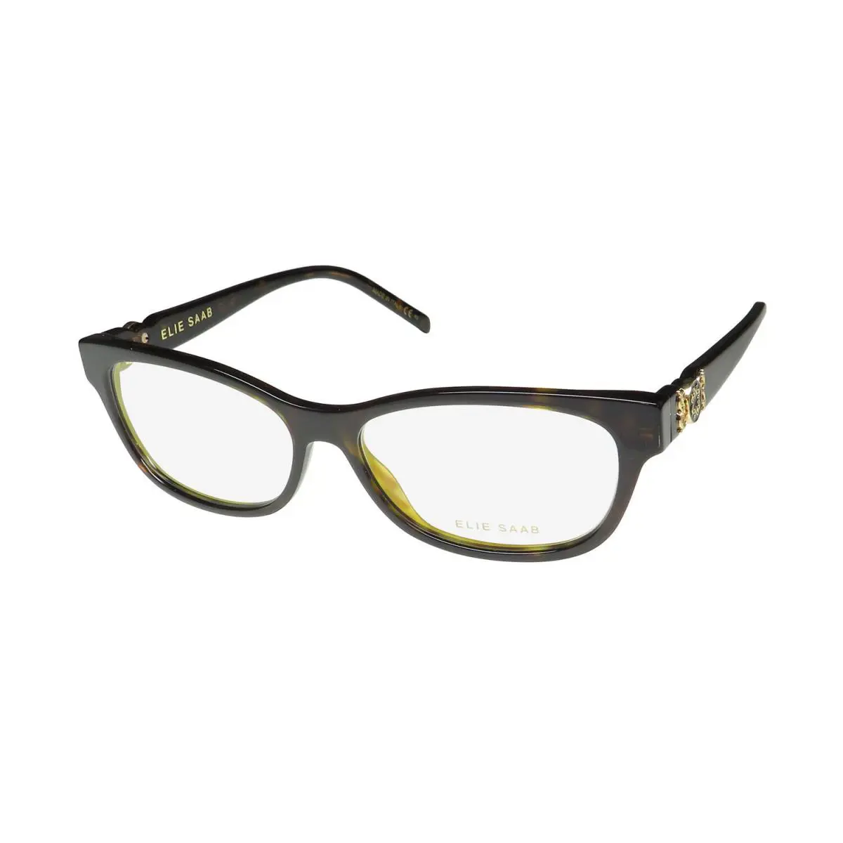 044 Eyeglasses Full-rim Plastic 52-14-140 Oval Italy 086 Black by Elie Saab