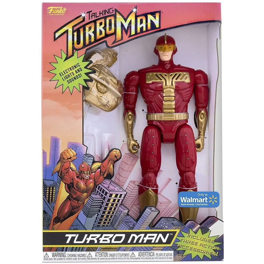Talking Turbo Man Action Figure 13.5 Inch Battery Powered Deluxe Collectible