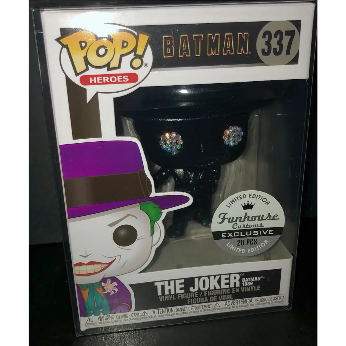 Only 20 Made Black Diamond Joker Funko DC Comics Batman Pop 337 Funhouse