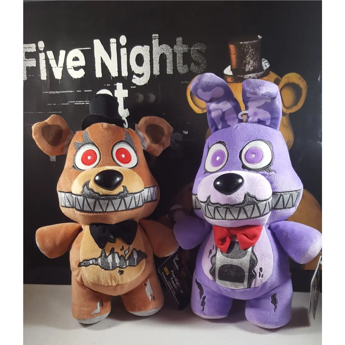 Fnaf Funko 12 Five Nights Set of 2 Nightmare Freddy Bonnie Hot Topic Plush