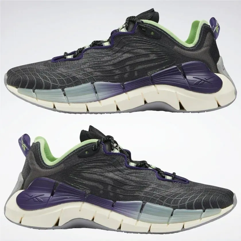 Reebok shoes - Core Black / Dark Orchid / Neon Mint 8