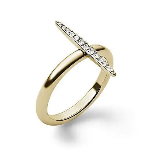 New-michael Kors Brilliance Gold Tone+pave Crystal Matchstick Ring- MKJ3522