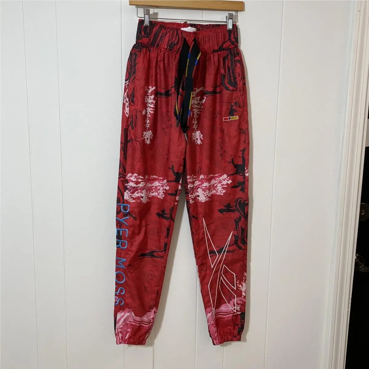 Pyre Moss Reebok Jogger Pants Unisex XS Red Drawstring Pockets Athletic Track