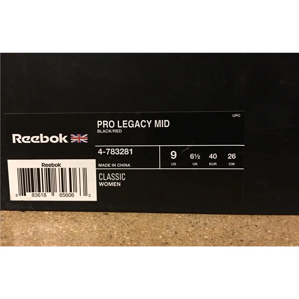 Reebok shoes - Reebok Pro Legacy - Pro Legacy - Black Red (UPC: 883618656063) 8
