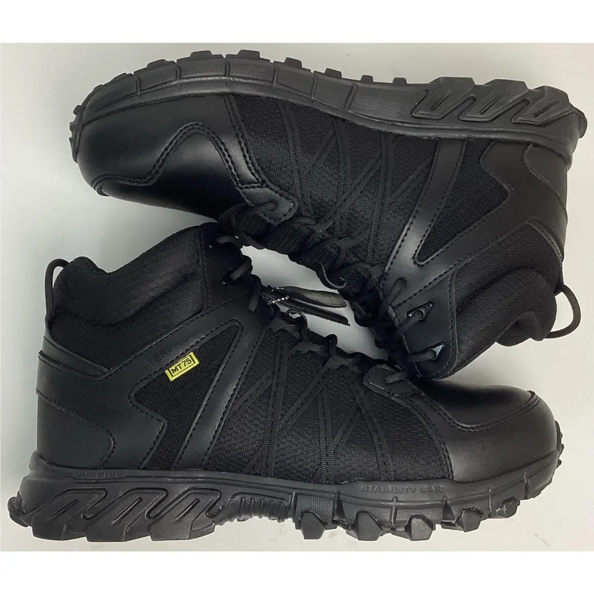 Reebok Men`s Trailgrip Leather Waterproof Work Hiker Shoes Black Size 9 W