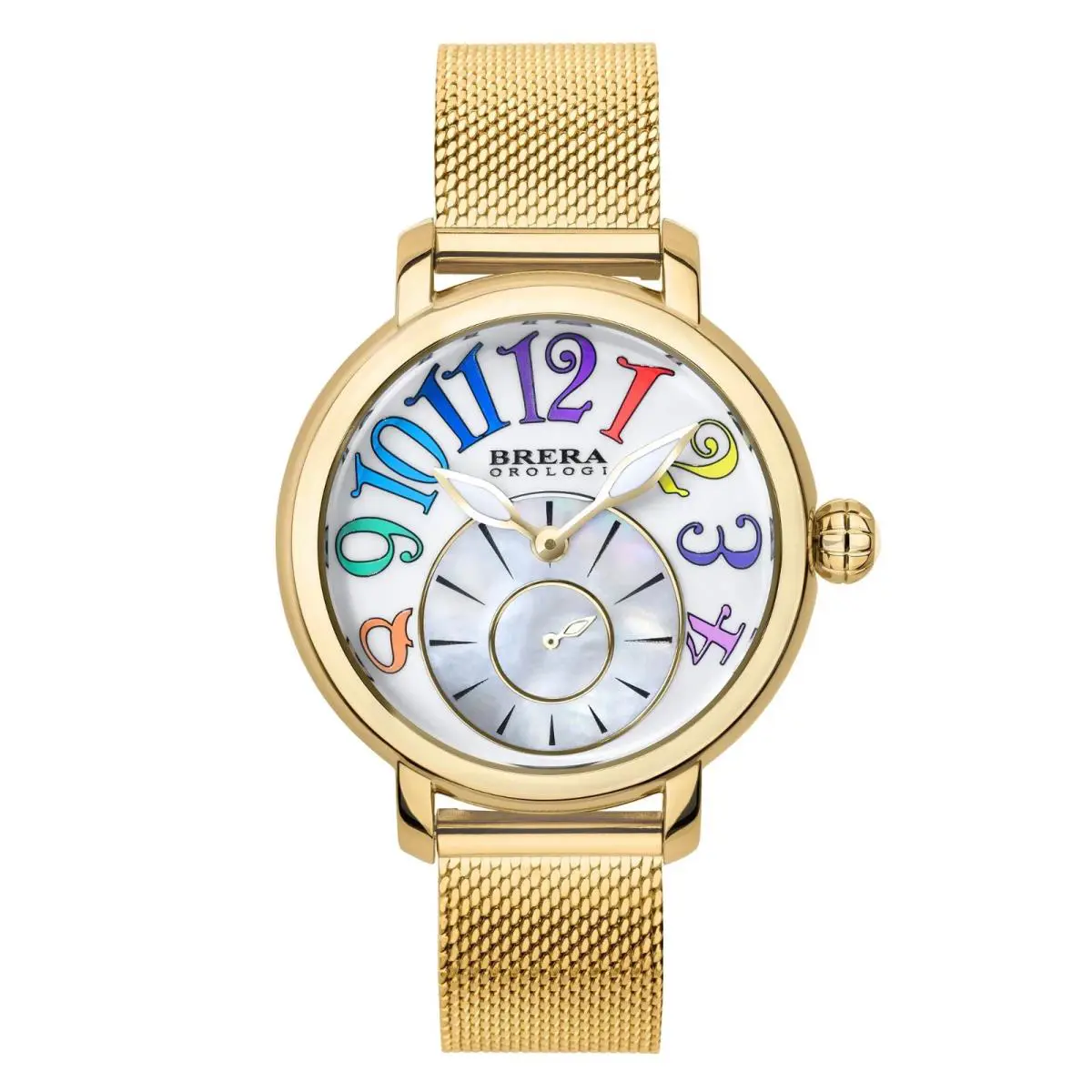 Brera Orologi Valentina Modern Gold Milano Mesh Womens Watch BRVAMO3803