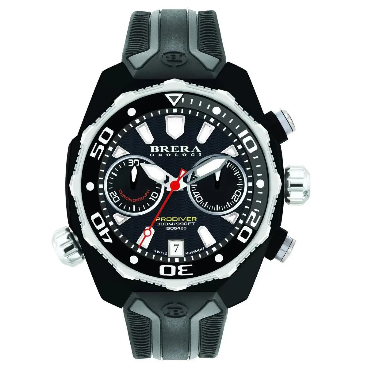 Brera Orologi Pro Diver Black IP 47mm Iso Chronograph Mens Watch BRDV2C4706 by Brera Milano