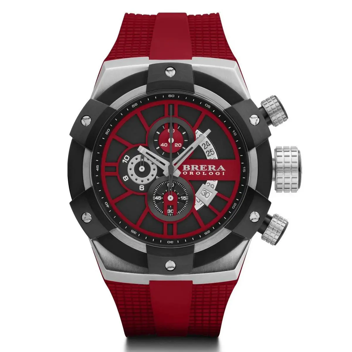 Brera Orologi Supersportivo Ion-plated Italian Red 48mm Mens Watch BRSSC4915