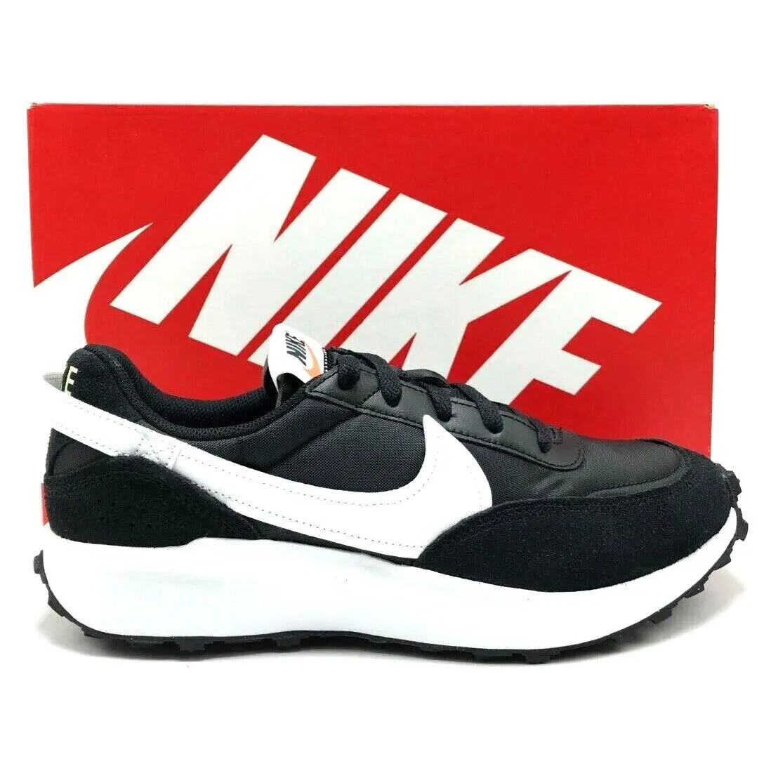 Men Nike Waffle Debut Casual Sneakers Black DH9522 001 - Black