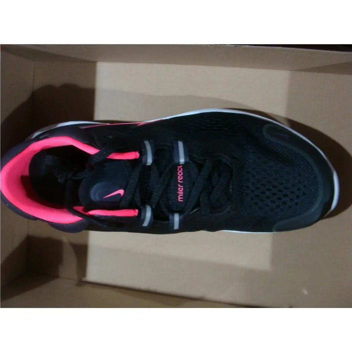 Nike shoes - NIKE REACT MILER 2 - REACT MILER - BLACK/HYPER PINK CAVE PURPLE 0