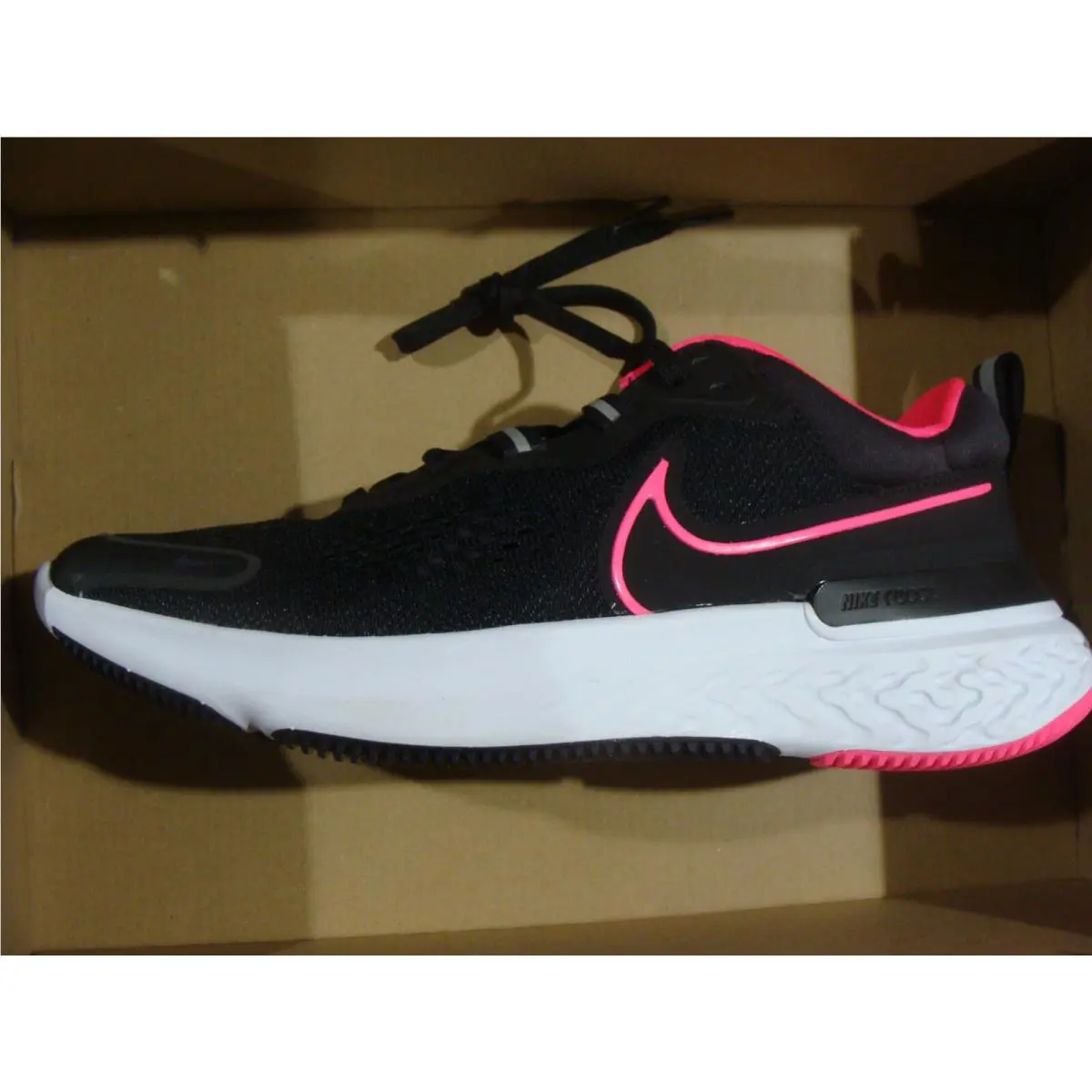 Nike shoes - NIKE REACT MILER 2 - REACT MILER - BLACK/HYPER PINK CAVE PURPLE 3