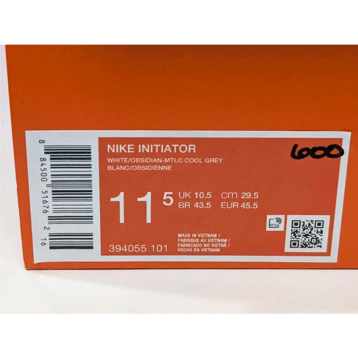 Nike shoes - Nike Initiator - Initiator - 394055-101 - White/Obsidian/Grey 9