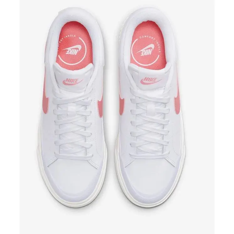 Nike shoes - Nike Court Legacy Lift - Court Legacy Lift - DM7590-102 - White/Summit White/Coral Chalk/Sea Coral 2