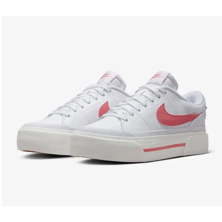 Nike shoes - Nike Court Legacy Lift - Court Legacy Lift - DM7590-102 - White/Summit White/Coral Chalk/Sea Coral 9