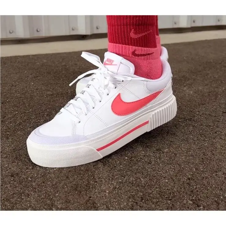 Nike shoes - Nike Court Legacy Lift - Court Legacy Lift - DM7590-102 - White/Summit White/Coral Chalk/Sea Coral 7