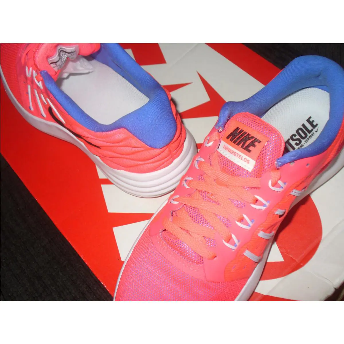 Nike shoes - Nike Lunarstelos - Lunarstelos - 844736-603 - hot punch black white 603 1