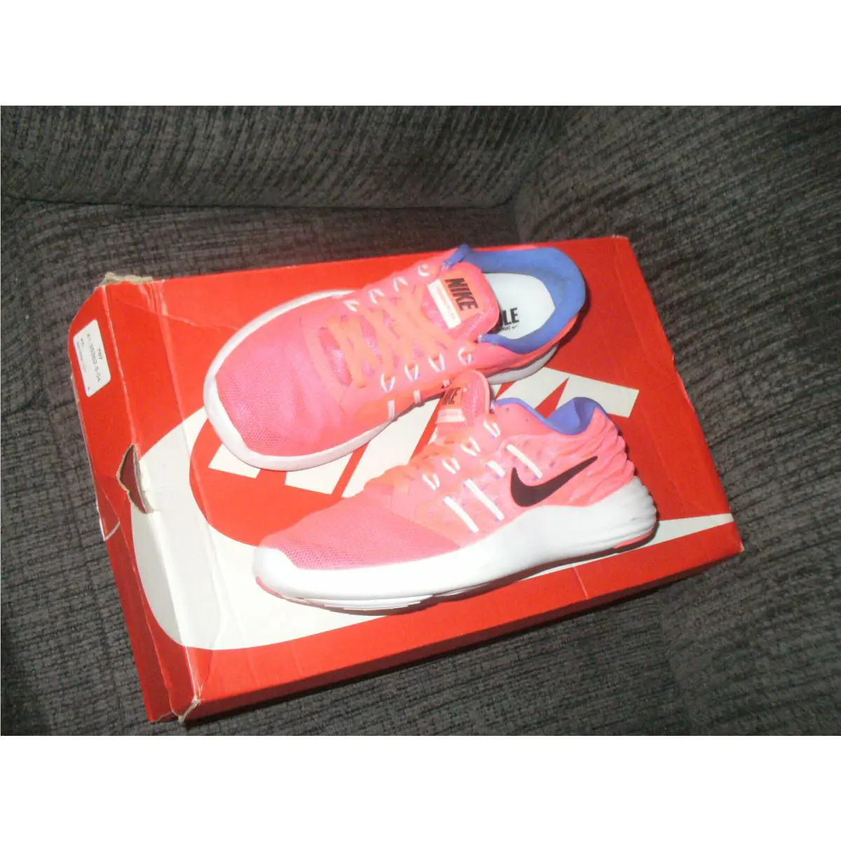 Nike shoes - Nike Lunarstelos - Lunarstelos - 844736-603 - hot punch black white 603 2