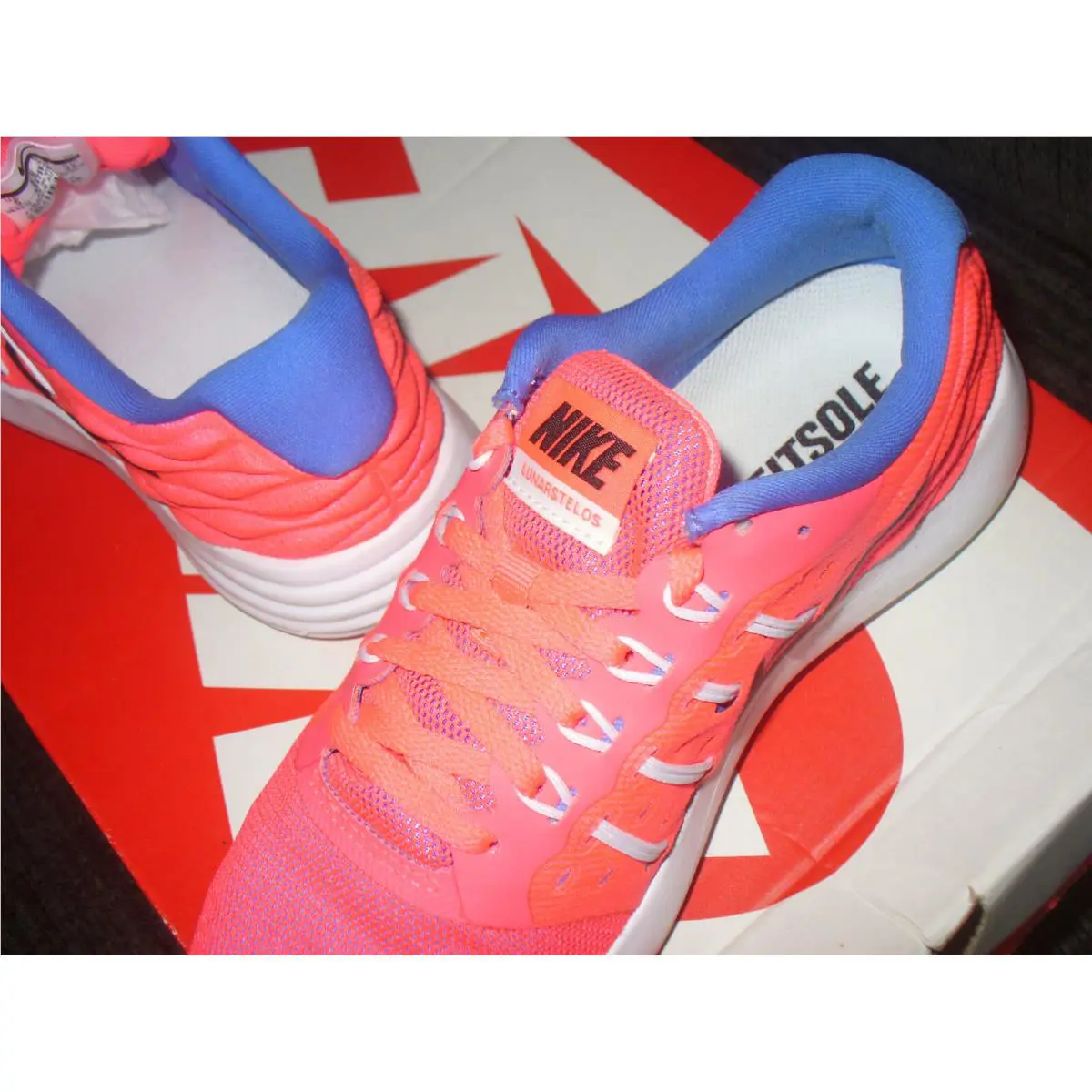 Nike shoes - Nike Lunarstelos - Lunarstelos - 844736-603 - hot punch black white 603 14