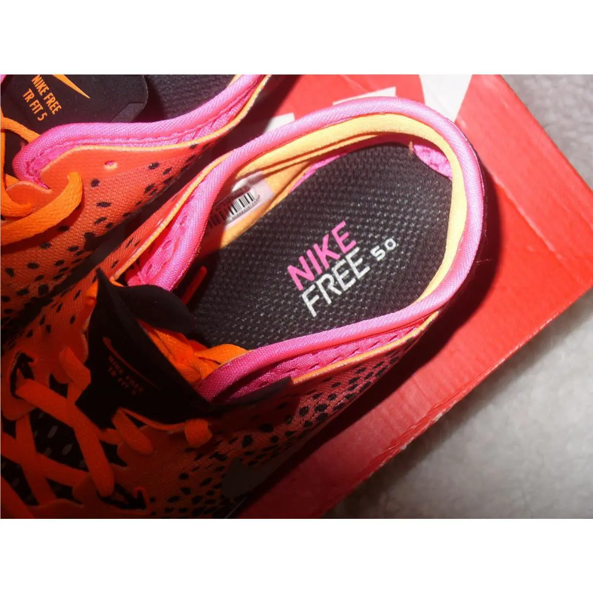 Nike shoes - Nike Free 5.0 5 TR Fit - 704695-011 - Orange/Pink/Charcoal 2