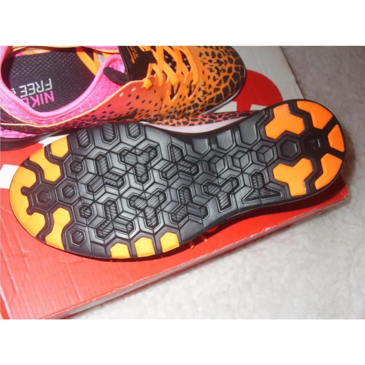 Nike shoes - Nike Free 5.0 5 TR Fit - 704695-011 - Orange/Pink/Charcoal 4