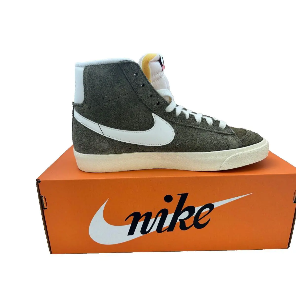 Nike shoes - NIKE BLAZER MID `77 VNTG - DV7006-201 - MEDIUM OLIVE/SAIL-COCONUT MILK 6
