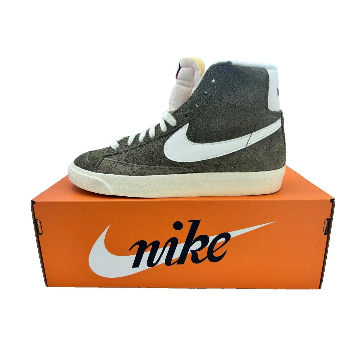 Nike shoes - NIKE BLAZER MID `77 VNTG - DV7006-201 - MEDIUM OLIVE/SAIL-COCONUT MILK 7