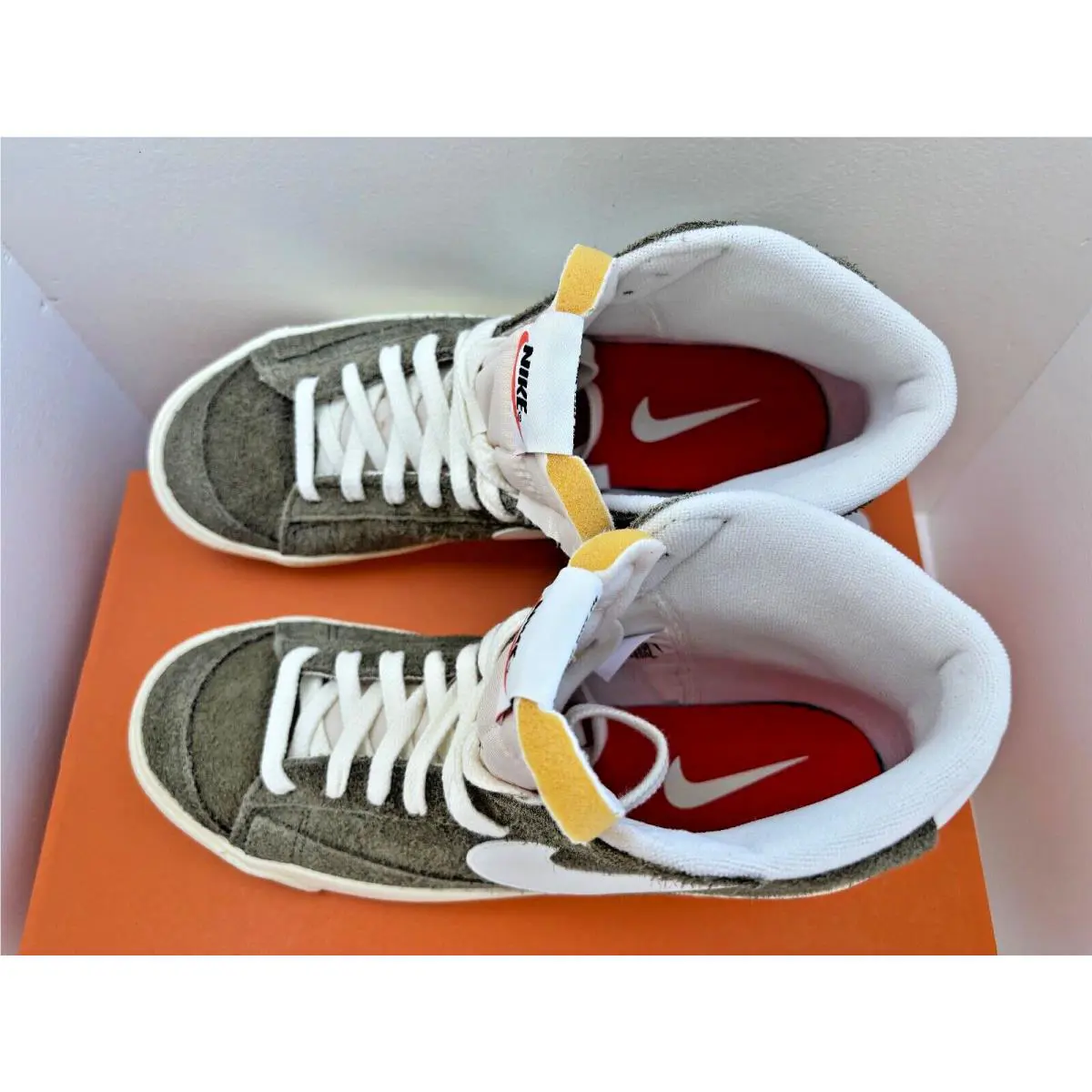Nike shoes - NIKE BLAZER MID `77 VNTG - DV7006-201 - MEDIUM OLIVE/SAIL-COCONUT MILK 2