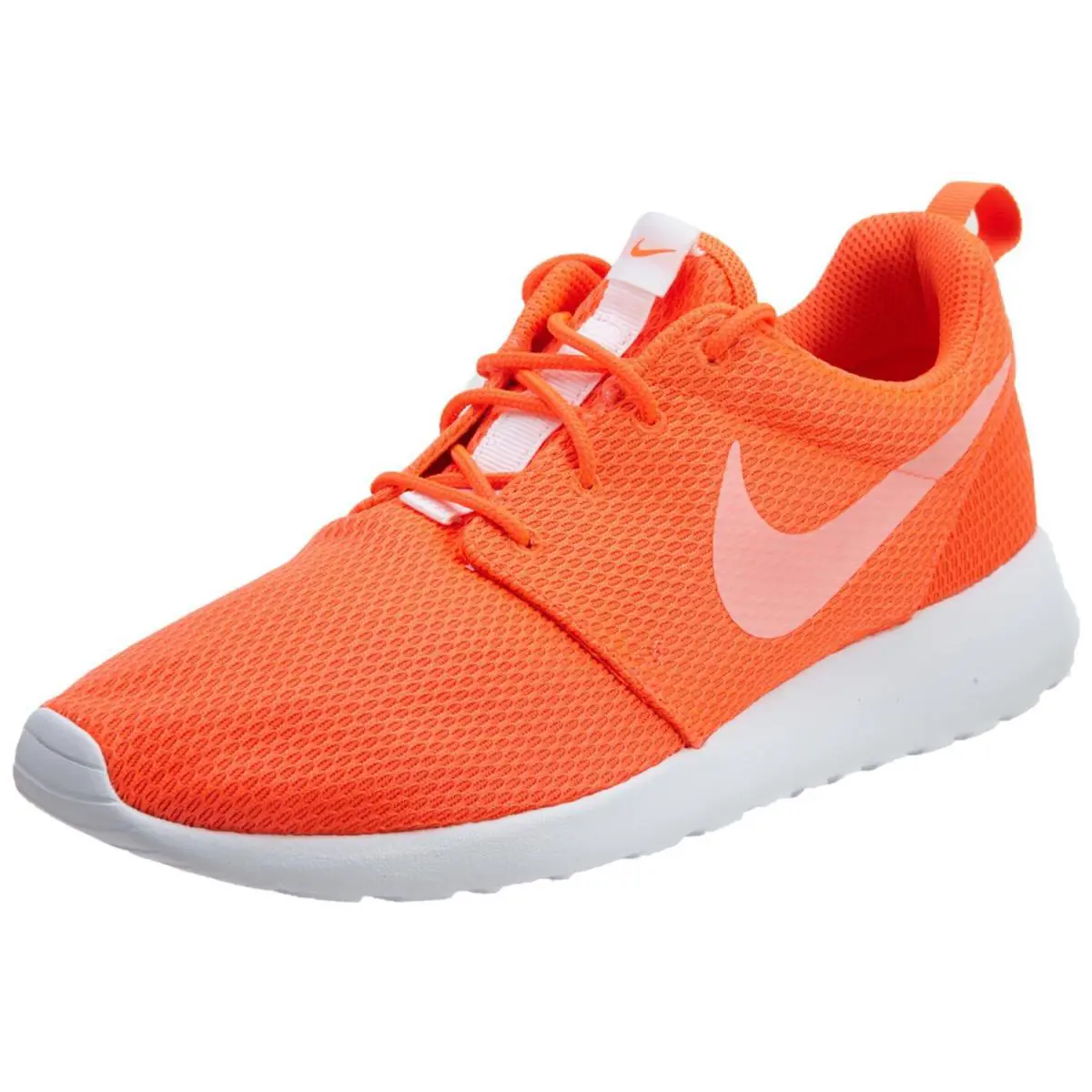 Nike Women`s Roshe One Shoe 511882-818 Total Crimson/white Size 6 - Orange