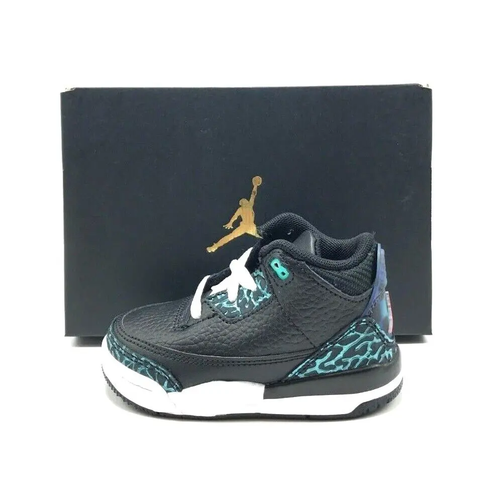 Toddler Baby Nike Air Jordan 3 Retro TD Black/red-jade FV5439 001 - Black