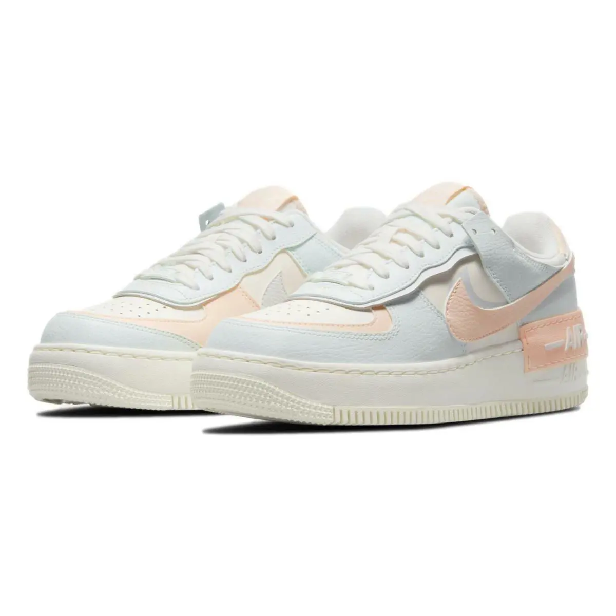 Nike Women`s Air Force Shadow `sail Barely Green` CU8591-104 - Sail/Barely Green-Crimson Tint