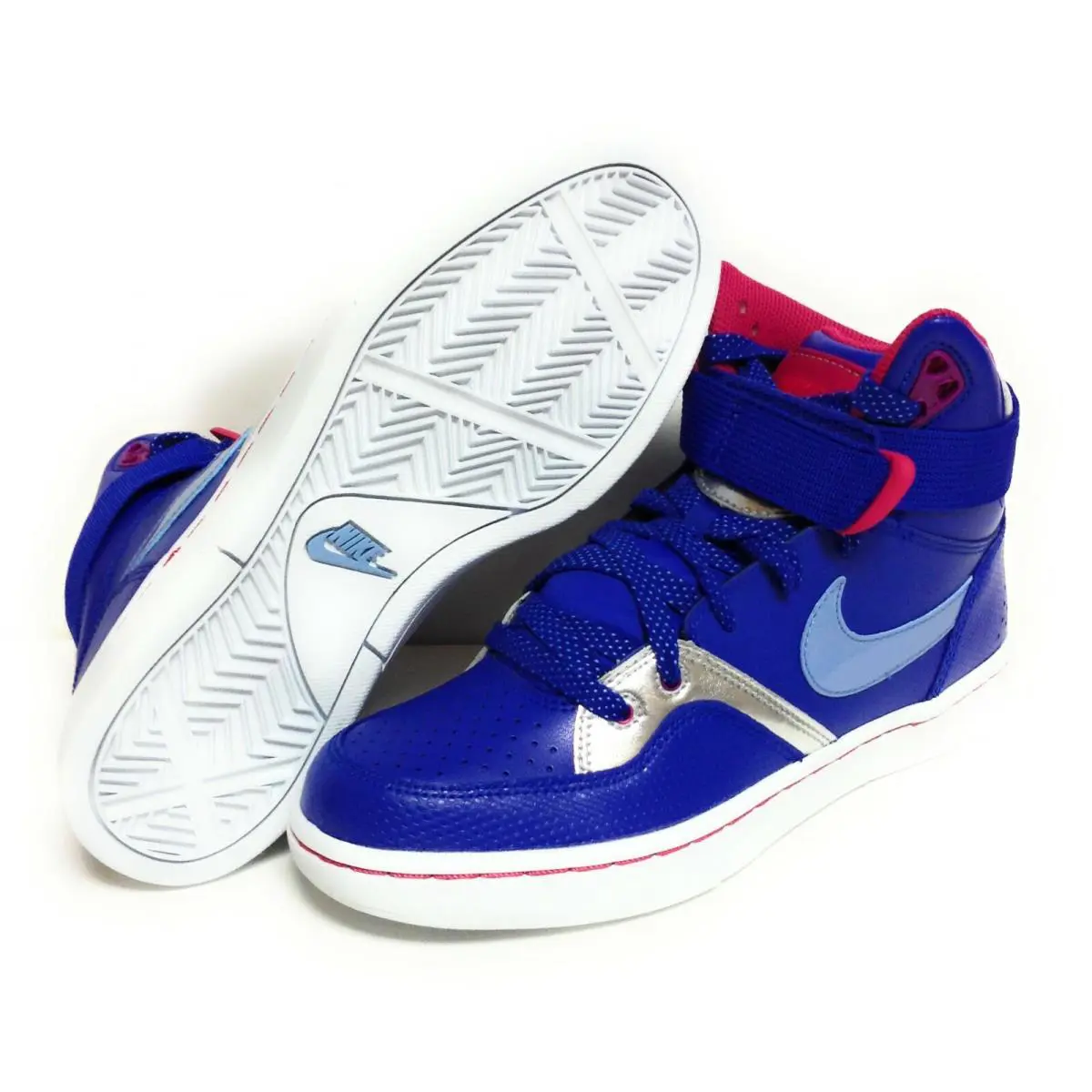 Womens Nike Court Tranxition 555275 400 Hyper Blue Silver 2013 DS Sneakers Shoes - Blue