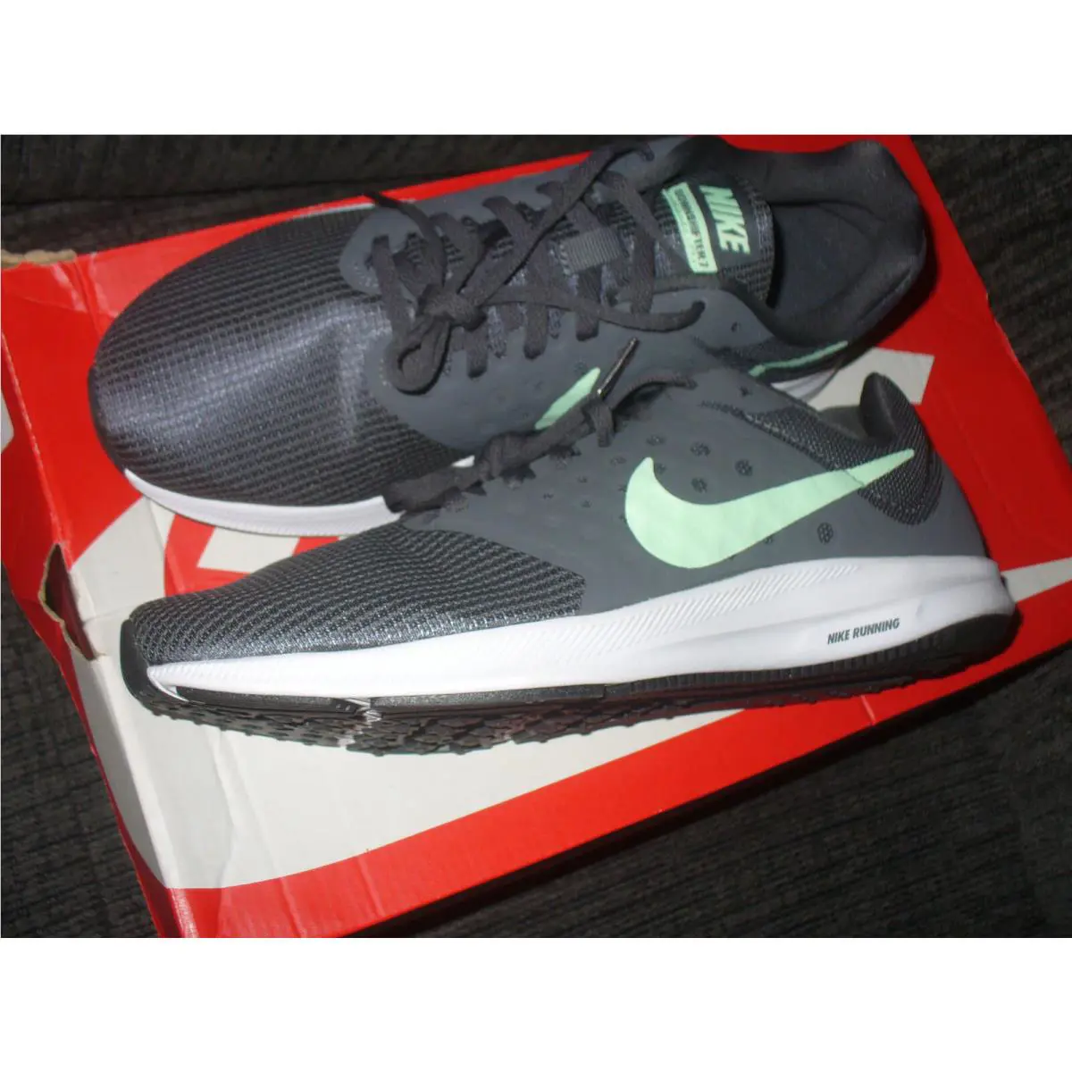 Nike shoes - Nike Women`s Downshifter 7 - Downshifter - 852466-003 - Gray/Lime/White 0