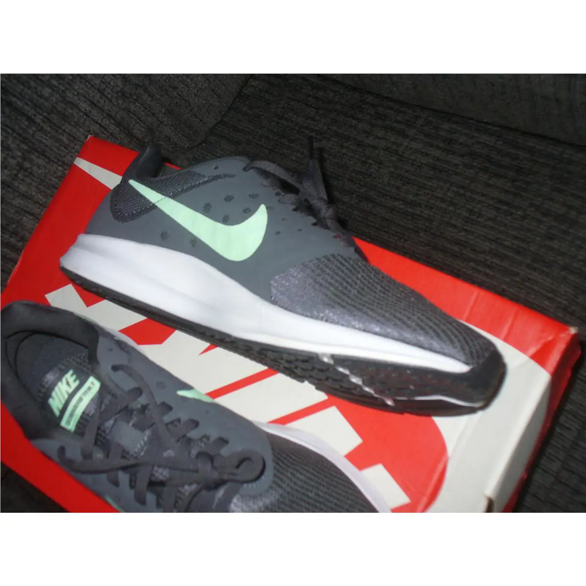 Nike shoes - Nike Women`s Downshifter 7 - Downshifter - 852466-003 - Gray/Lime/White 2