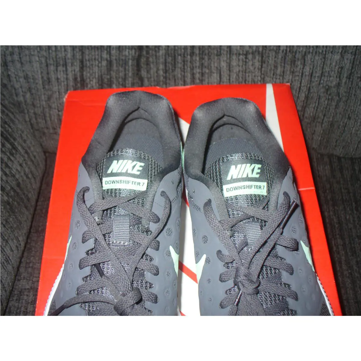 Nike shoes - Nike Women`s Downshifter 7 - Downshifter - 852466-003 - Gray/Lime/White 10