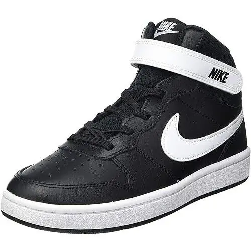 Little Kid`s Nike Court Borough Mid 2 Black/white CD7783 010
