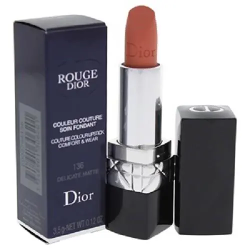 Christian  Rouge  Lipstick - Luxurious Long-lasting Color 136 Delicate Matte by Dior