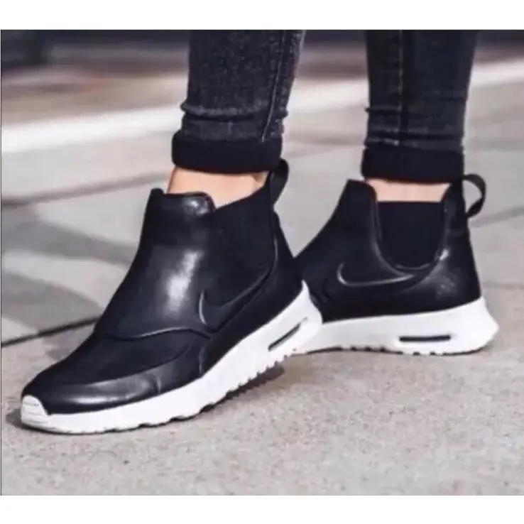 W Nike Air Max Thea Mid 859550 001 Black/black-sail Women`s Size 7 - Black/Black-Sail