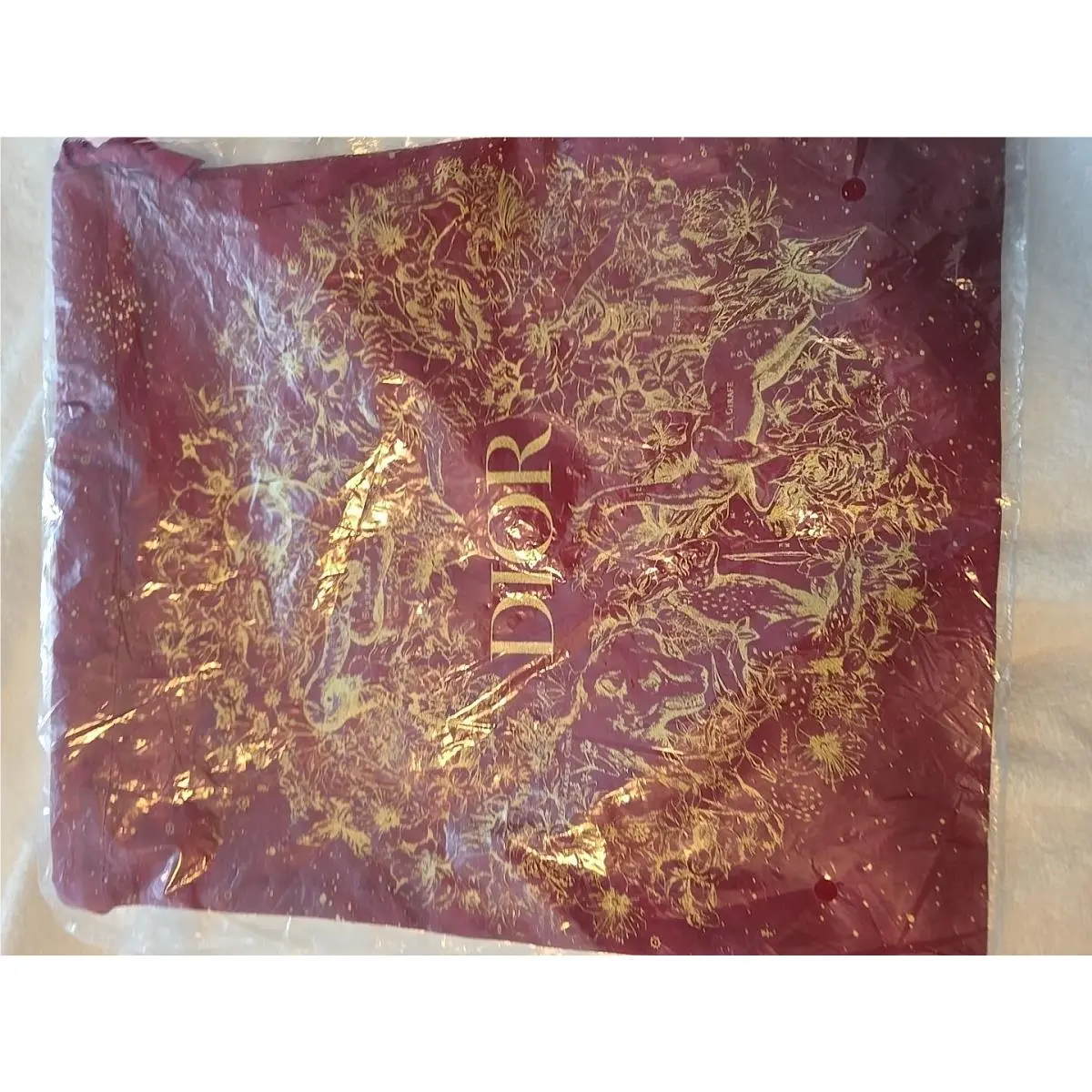 Christian Dior Parfums Red Drawstring Pouch Pochon Evenementiel